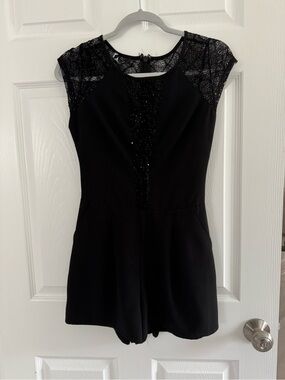 Black Lace Romper